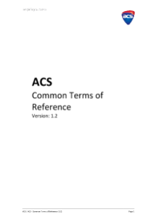 ACS Common Terms of Reference