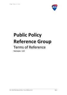 Public Policy Reference Group