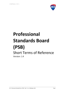 Professional Standards Board (PSB)